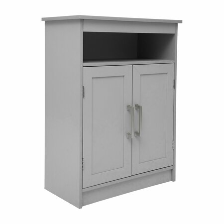 Flash Furniture Vega Cabinet Organizer w/Two Magnetic Close Doors, In-Cabinet Adjust Shlf, and Upper Opn Shelf, Gry FS-VEGA-BATH-4-GY-GG